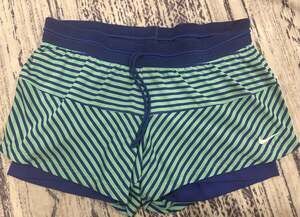 Nike Women's Dri-FIT 2-in-1 Compression Lined Running Shorts Stripes